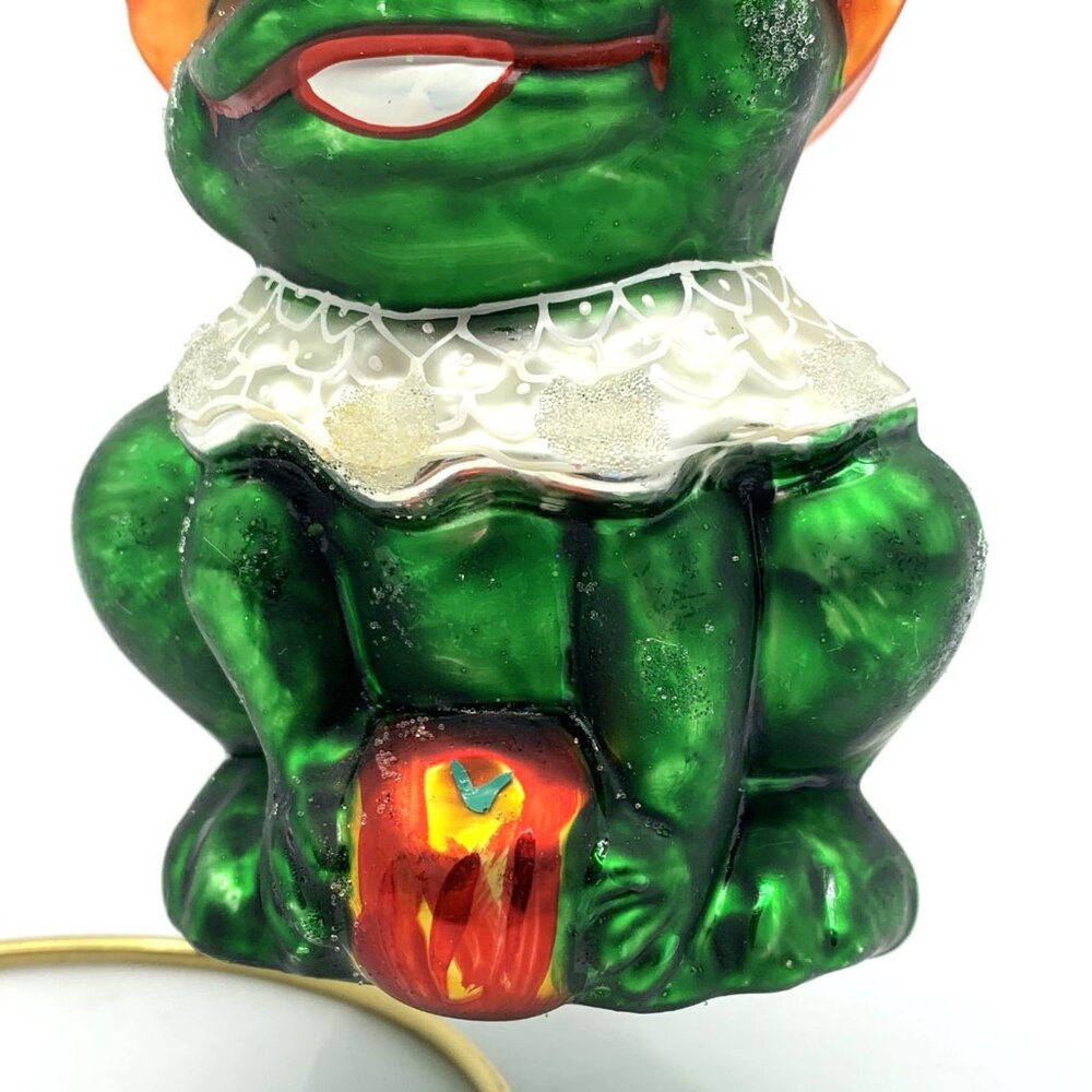 Christopher Radko Ornament Lillie Mae Frog 1996 Bonnet Apple Retired Vintage - Picture 4 of 11